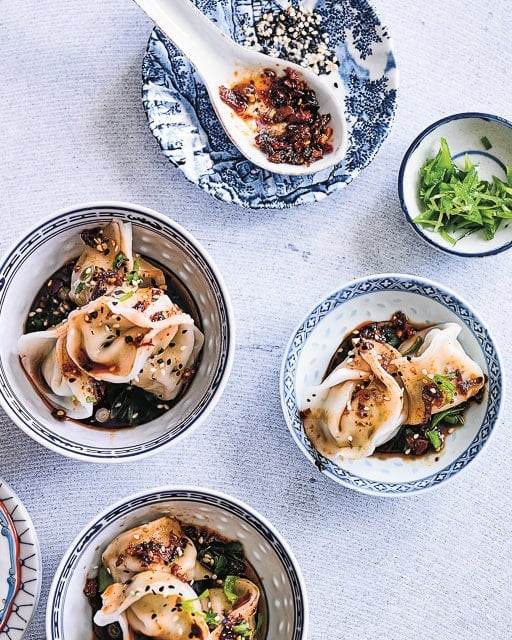 Shrimp Wonton Recipe in a Spicy Sichuan Sauce