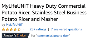 mashed potato ricer
