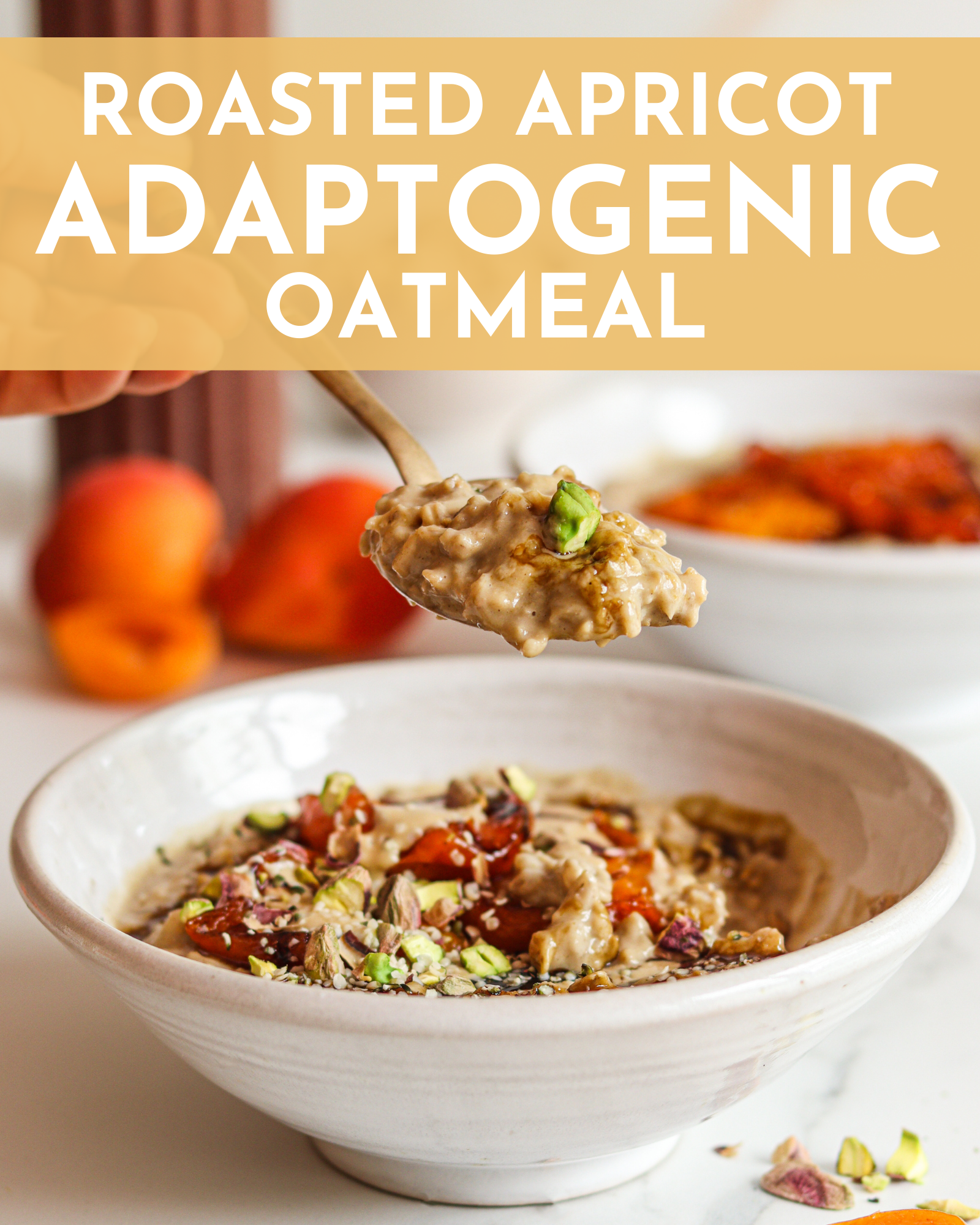 Roasted Apricot Adaptogenic Oatmeal